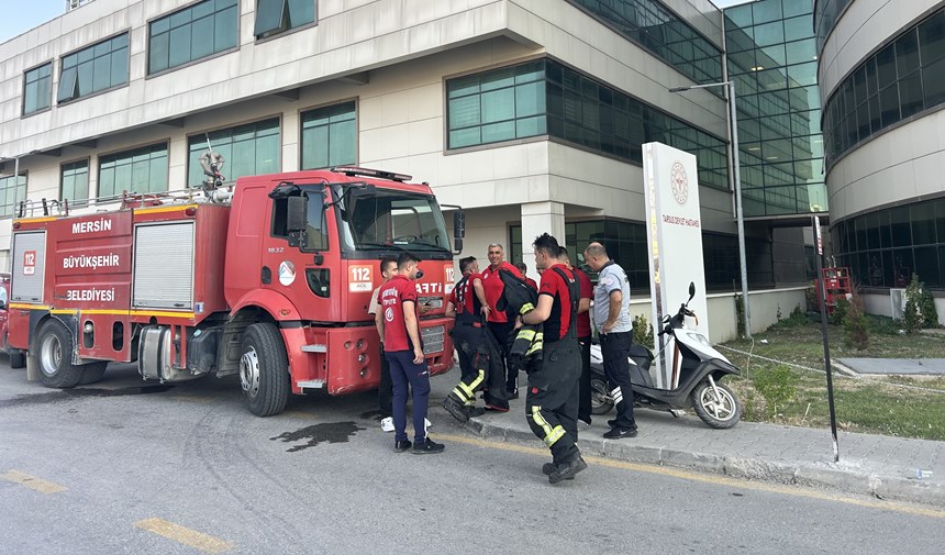 Hastanenin bodrum katından yükselen dumanlar ekipleri alarma geçirdi